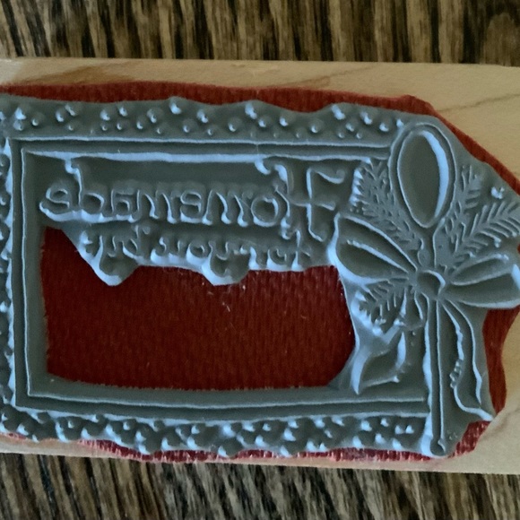 Home Made For you wood rubber mounted stamp - Picture 2 of 2